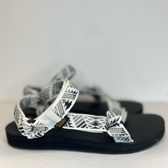 Teva Original Universal Boomerang Sandals Fully Adjustable 1003987 Wh/Blk/Gry 8 - Picture 2 of 11